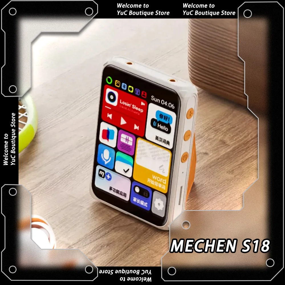 MECHEN S18 HIFI MP3 Player Bluetooth Muisc FLAC Lossless Sound Quality MP4 Dual 3.5mm IPS Screen Gifts