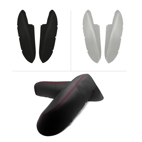 Imagen 2 del producto 2 uds cubierta de reposabrazos de puerta delantera de cuero suave para Honda Ridgeline 2009 2010 2011 2012 2013 2014 cubierta de Panel de reposabrazos de puerta de coche embellecedor