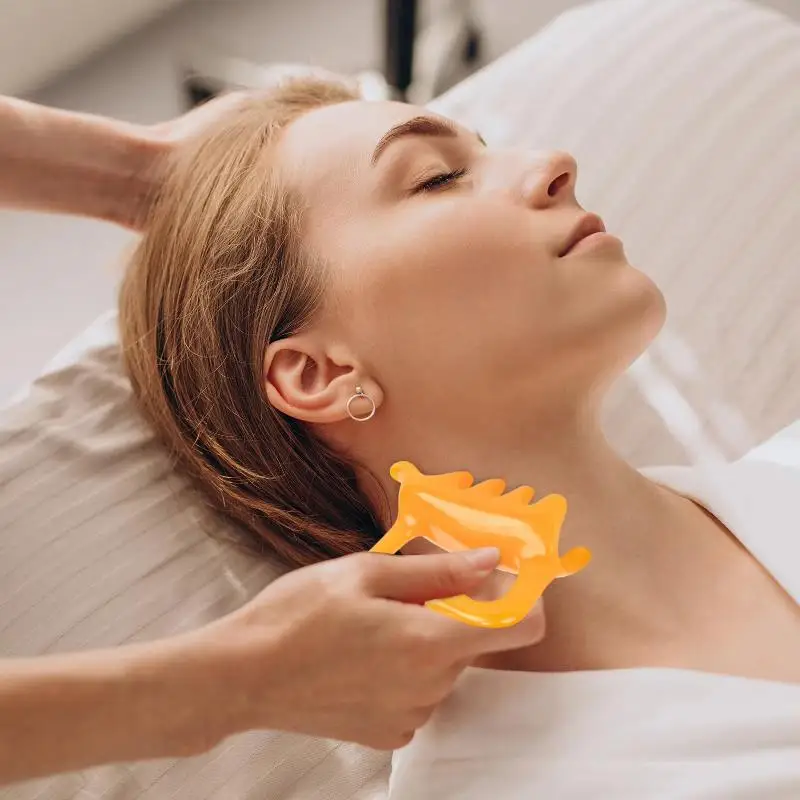 1pcs Massage Tool With Anti-Slip Handle Ergonomic Design Massage Nodules For Facial Skincare Muscle Relaxation Home Use