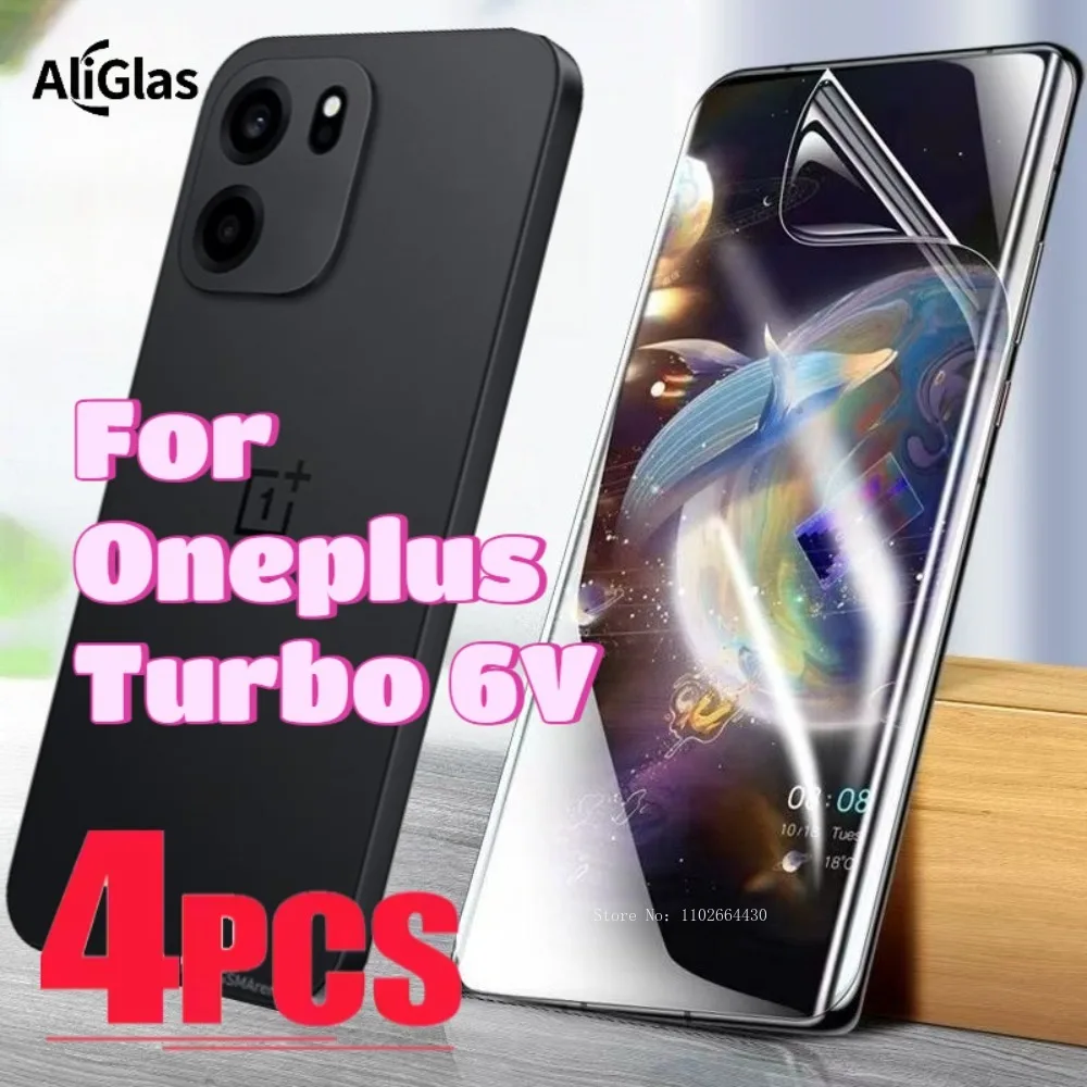 

4Pcs For Oneplus Turbo 6V HD Clear Soft Hydrogel Film Sticker Glossy Screen Protector Suitable for Oneplus Turbo 6V Shatterproof