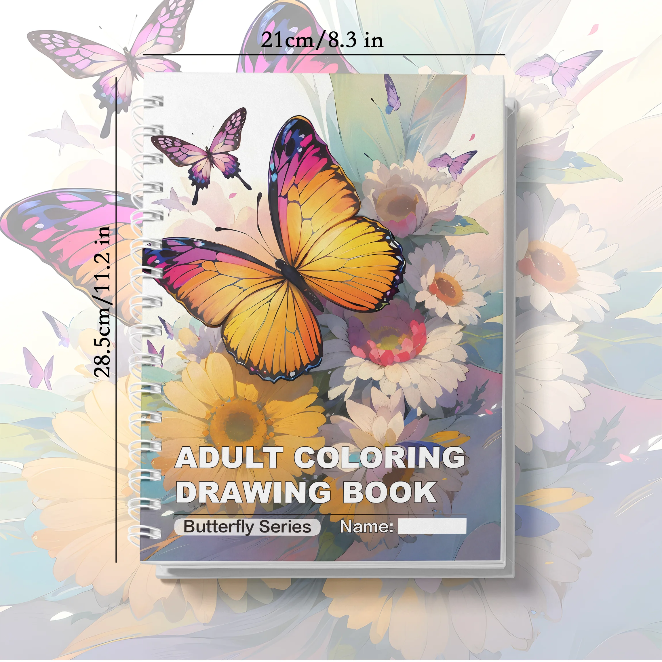 Livre de coloriage pour adultes papillon – Conception en papier épaissi pour libérer la créativité et la guérison, un cadeau précieux pour un ami!
