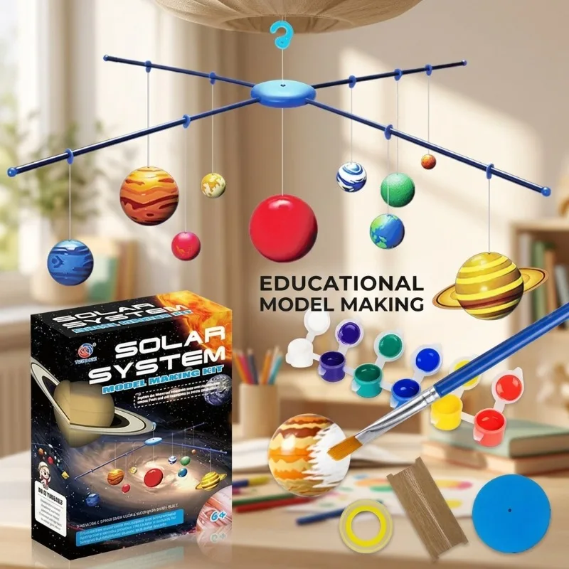 Modelo del Sistema Solar STEM, Juguete de Ensamblaje 3D, Dispositivo de Proyección de 8 Planetas, Educación Temprana para Niños, Aprendizaje de Ciencias, Iluminación Científica