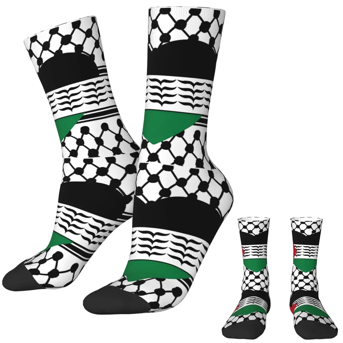 Palestine Flag Stockings Printed Fashion Socks Winter Non Slip Socks Unisex Men Cycling Soft Breathable Socks