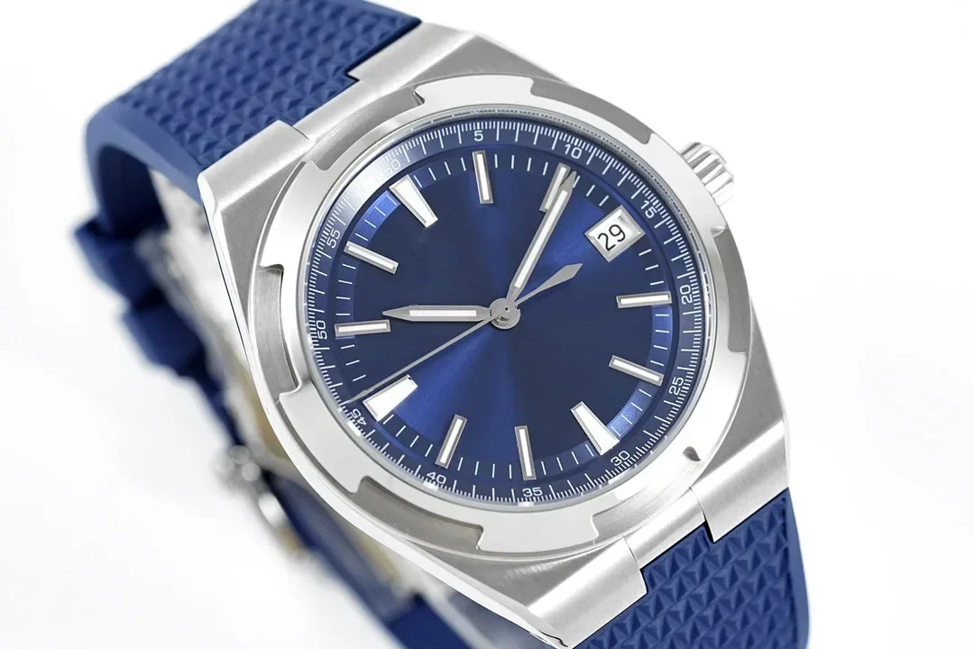 ZF factory Blue face 40mm Overseas 4500V AAA Men\'s Watches Automatic Mechanical Watch with quick switch strap function