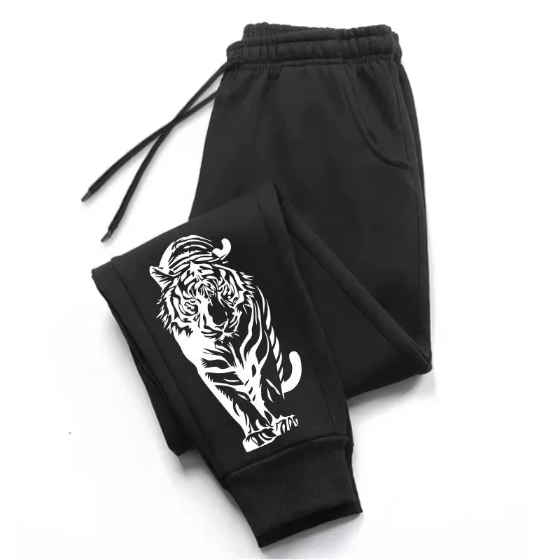 

Hot Sale Men's Sweatpants High Quality All Season Daily Casual Sports Jogger Pants Gym Male Tiger Printed Trousers Clothes
