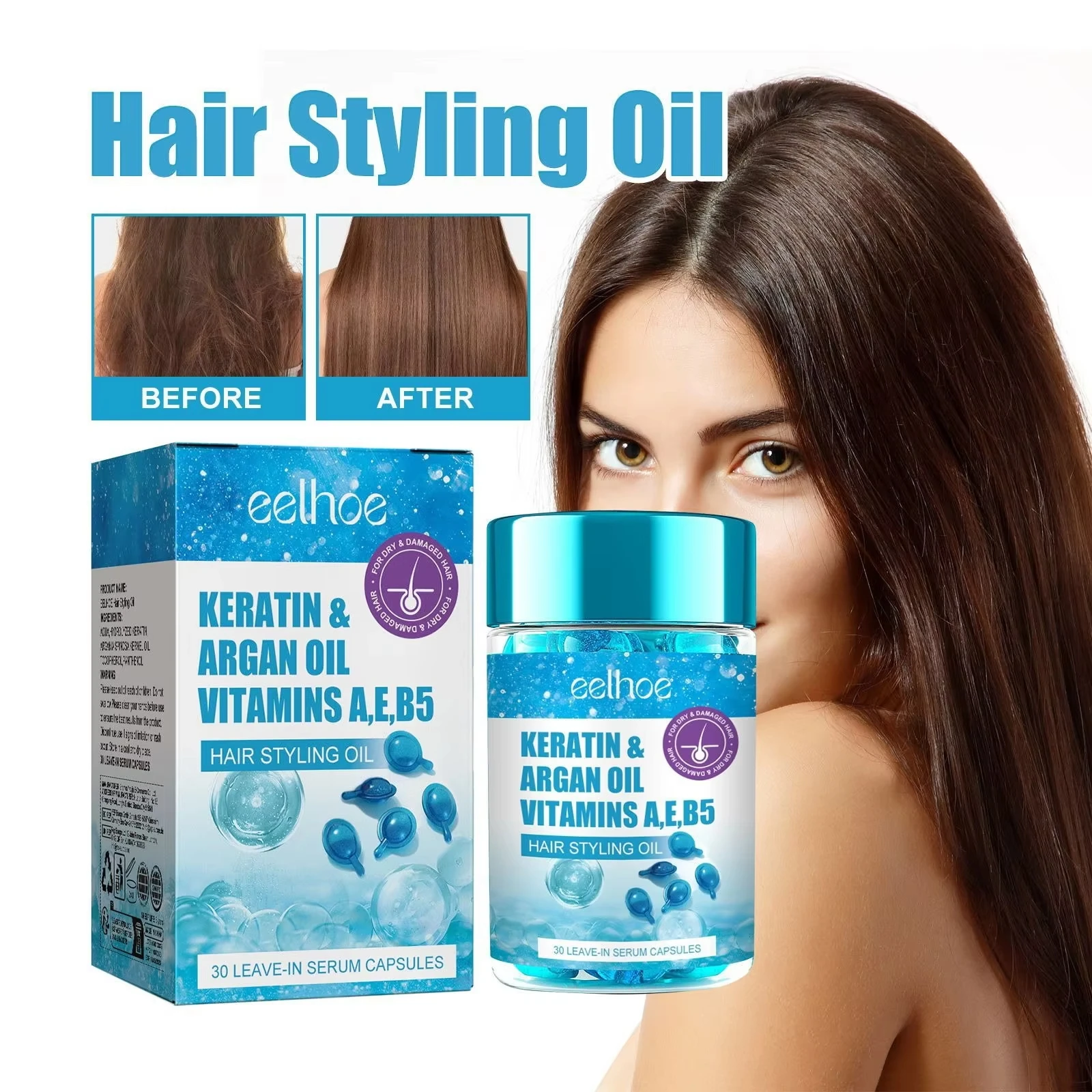 Magic Hair Vitamin Capsule Ker - Hair Care For Dry And Frizzy Hair ulasan dan harga