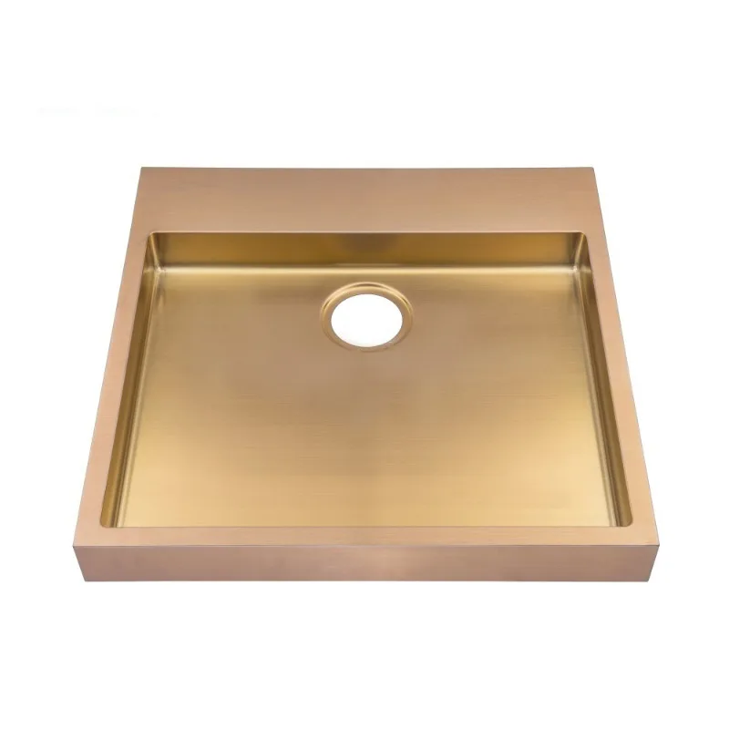 PVD copper brass gold plated bathroom sink handmade stainless steel toilet sink