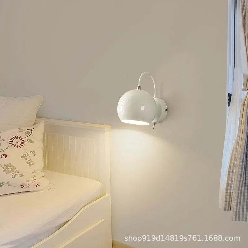 

Nordic LED Wall Lamp Minimalist Iron Art Rotatable Wall Sconces Bedroom Living Room Study Home Decorative Lighting Luminaires