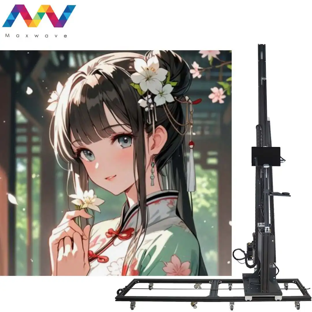 7-цветный DTF-принтер Maxwave |   УФ-чернила для металла/кирпича/стекла |   Двойная печатающая головка и портативная конструкция с колесной направляющей 2-в-1