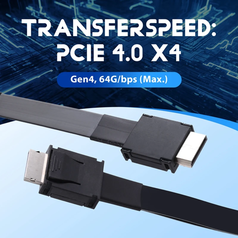 Top-F9934 PCIE 4.0 X4 SFF-8611 Male To Male Oculink Extension Cable For External GPU Dock Graphics Card For F9G-BK7