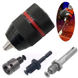 Metal Heavy Duty 1/2-20UNF 13mm Keyless Drill Chuck Hex Shank/SDS/Socket Square Female Adaptor Hardware Tool Professional