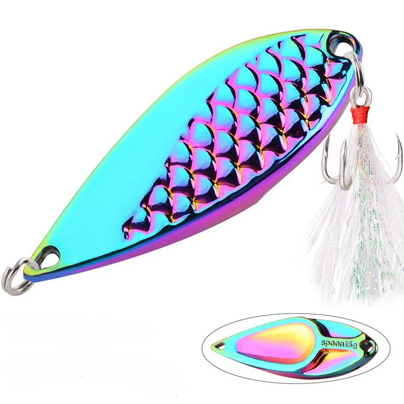 1 sztuk 2.5G-50G metalowa łyżka typu spinner przynęty pstrąg przynęta wędkarska twarda przynęta cekiny błyskotka sztuczne przynęty Spinnerbait narzędzia rybne