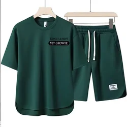 Trainings anzug Grafik T-Shirts Shorts Anzüge für Männer Trainings anzug Sweatshirts Print Mann Sets Nylon Original marken koreanische zweiteilige Set