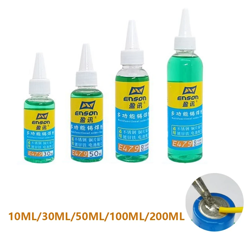 Stainless Steel Flux Soldering Paste Liquid Solder Tool Quick Welding Effective Liquid Welding Materials Soldering Tools 10/50ml