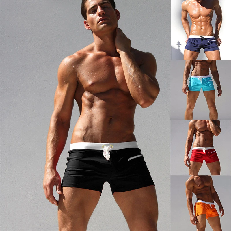 Men Comfortable Quick Drying Swimwear Swimsuit Surfing Beach Shorts Board Beach Wear Male Swim Outdoor Trunks Shorts Sports