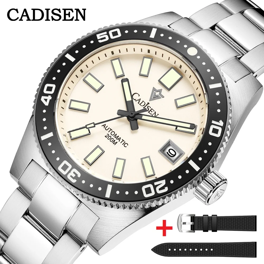 

CADISEN New Luxury Men Mechanical Wristwatch Automatic Stainless Steel Top Brand Sapphire Glass Diving Men Watches reeloj Hombre