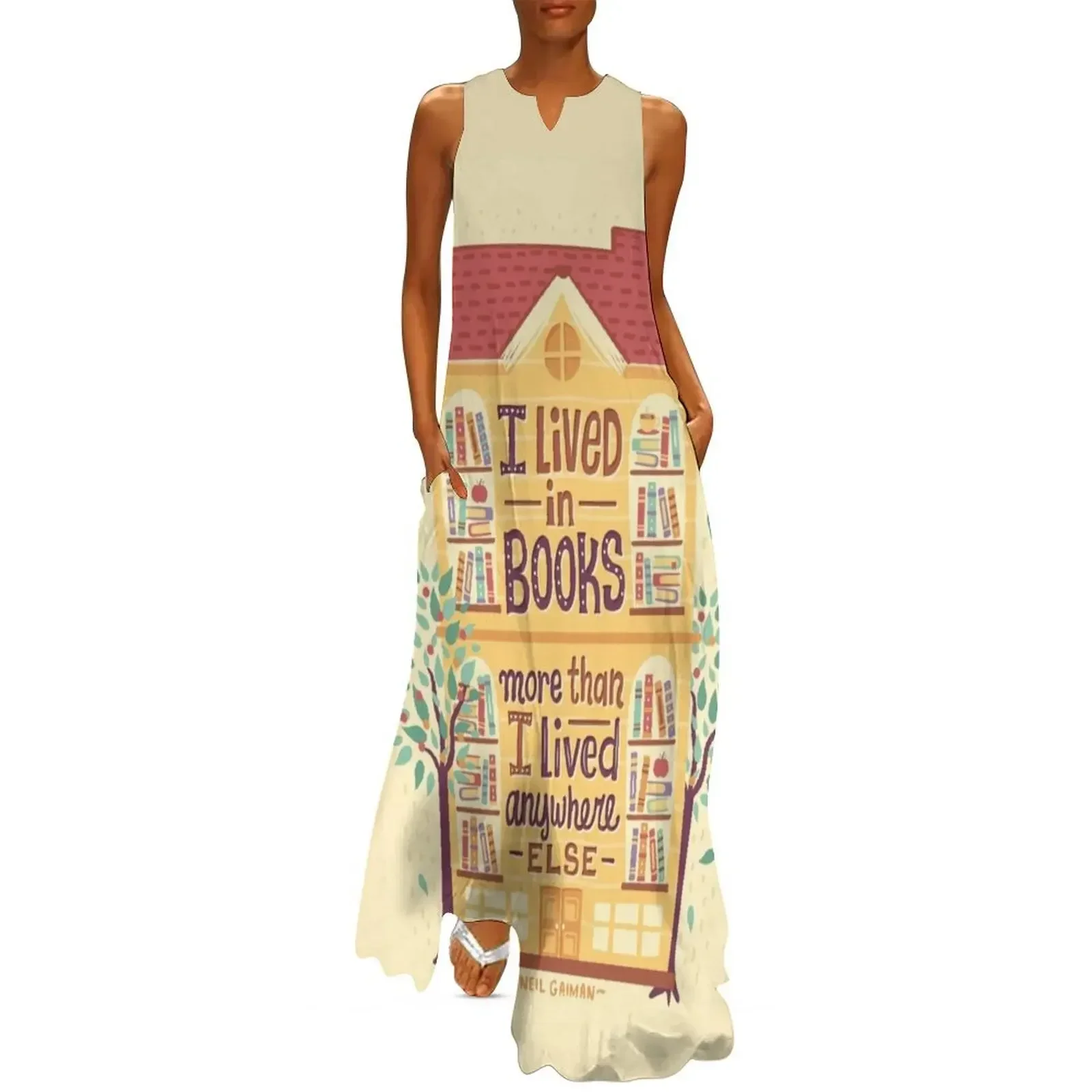 

Lived in books Long Dress dresses summer prom dresses clothes for women Dress
