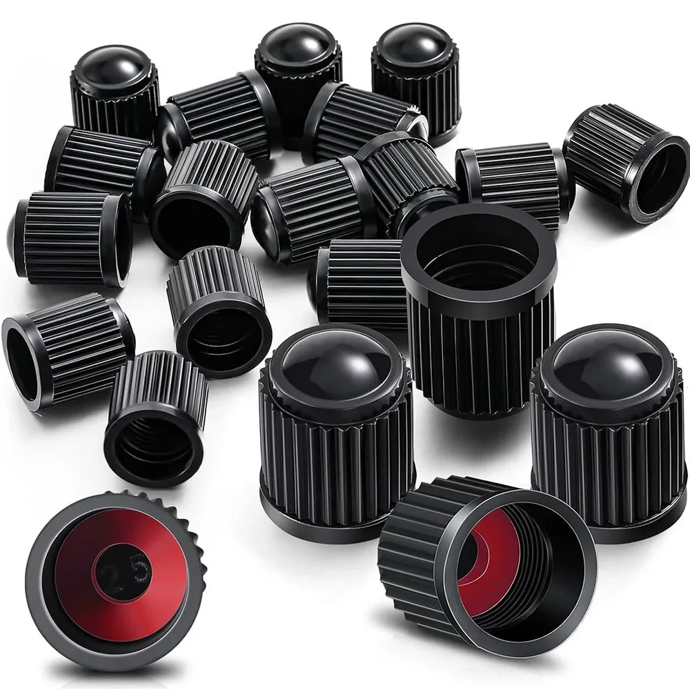 

20Pcs Tire Valve Caps Plastic Car Tyre Valve Cap Airtight Seal Wheel Stem Covers for Car Truck SUV Bike, Car Accessories