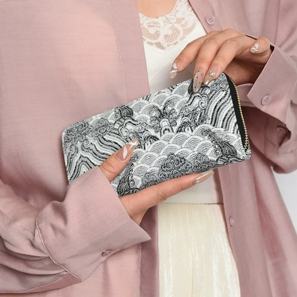 

Zipper Women Long Wallet Multiple Card Slots Clutch Bag Card Holder Korean Style Card Storage Bag PU Leather Coin Purse Female