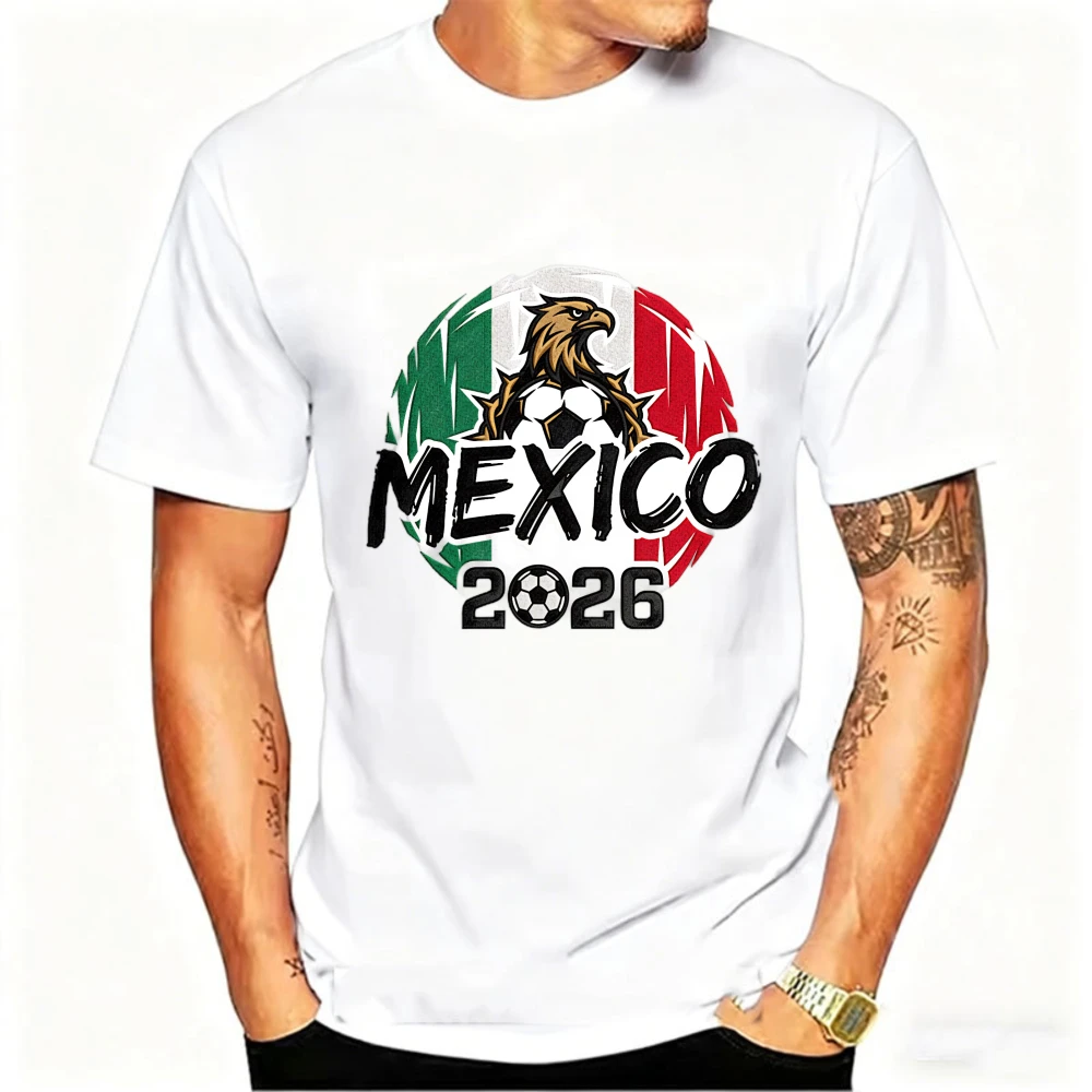 

Mexico 2026 Flag T-Shirt Paint Splatter Graphic Tee Perfect Gift for Mexican Football Fans & National Team Supporters Cotton Top