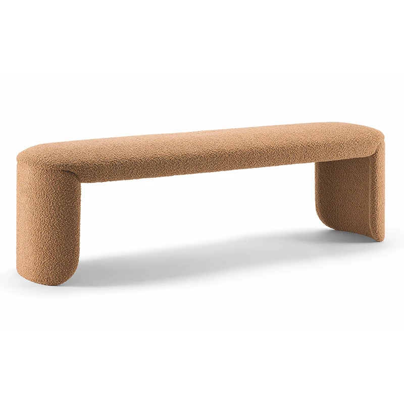 Modern Simple Velvet Sofa Bench Home Living Room Foot Stool Shoe-changing Pouf Ottoman Bedroom Bed Bench Makeup Chair