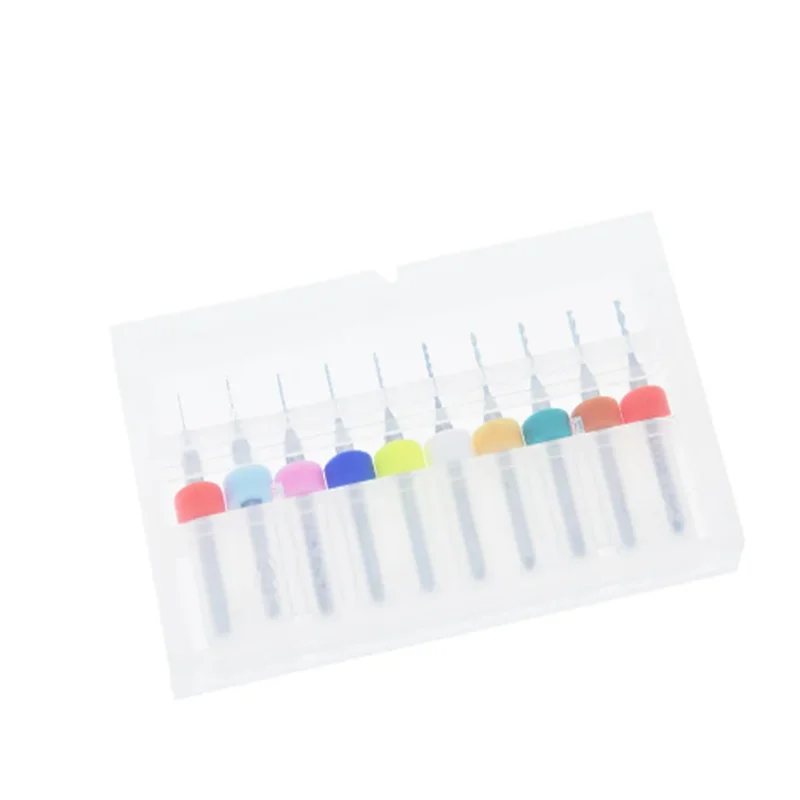 10pcs/box  0.3mm to 1.2mm PCB mini drill Bit tungsten steel carbide for print circuit board cnc drill Bits Machine