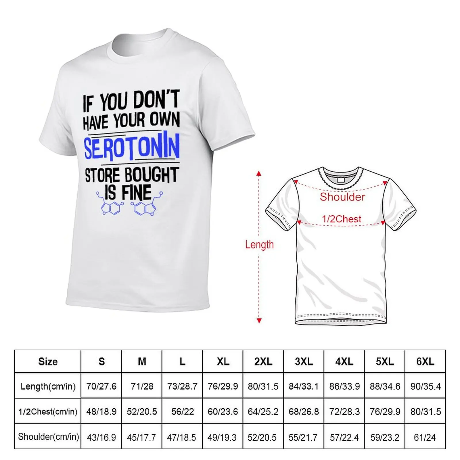 Store Bought Serotonin T-Shirt Fashion Graphic Tee for Men
