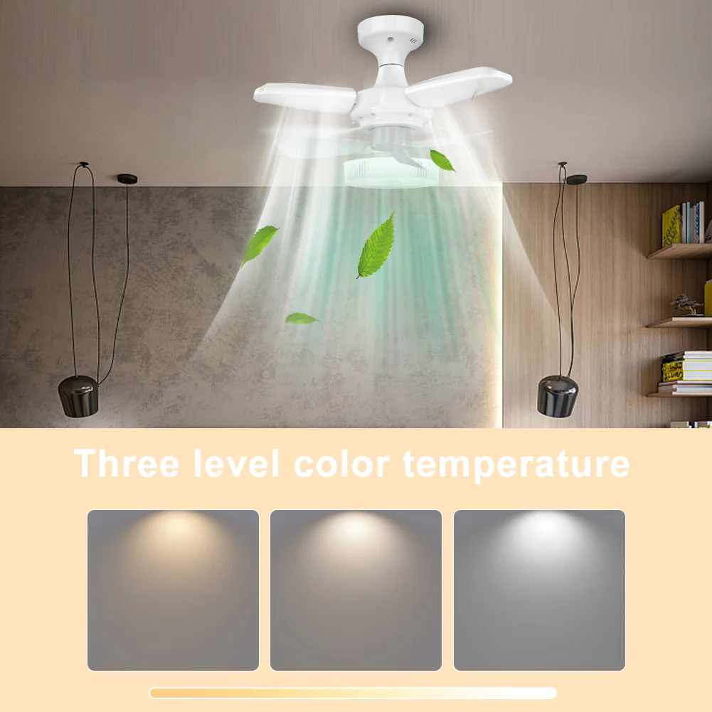 

Modern Ceiling Fan with Lights Remote Control Silent Ceiling Fan for Kitchen Bedroom Basement Dining Living Room