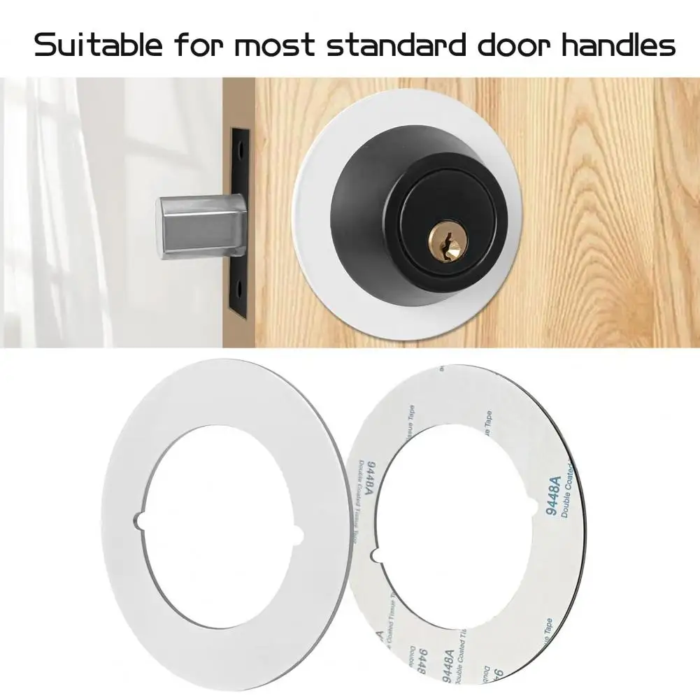 1/2Pcs Round Door Knob Plates Self Adhesive Scratch-Resistant Simple Installation Door Handle Cover Filler Fixing Repair Plates