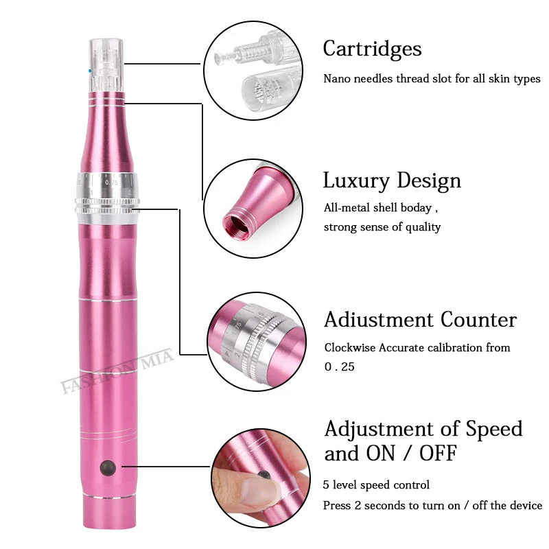 Electric Wireless Derma Pen Ultima Microneedling Pen Mesotherapy Auto Microneedle Derma System Therapy Beauty Care Tool