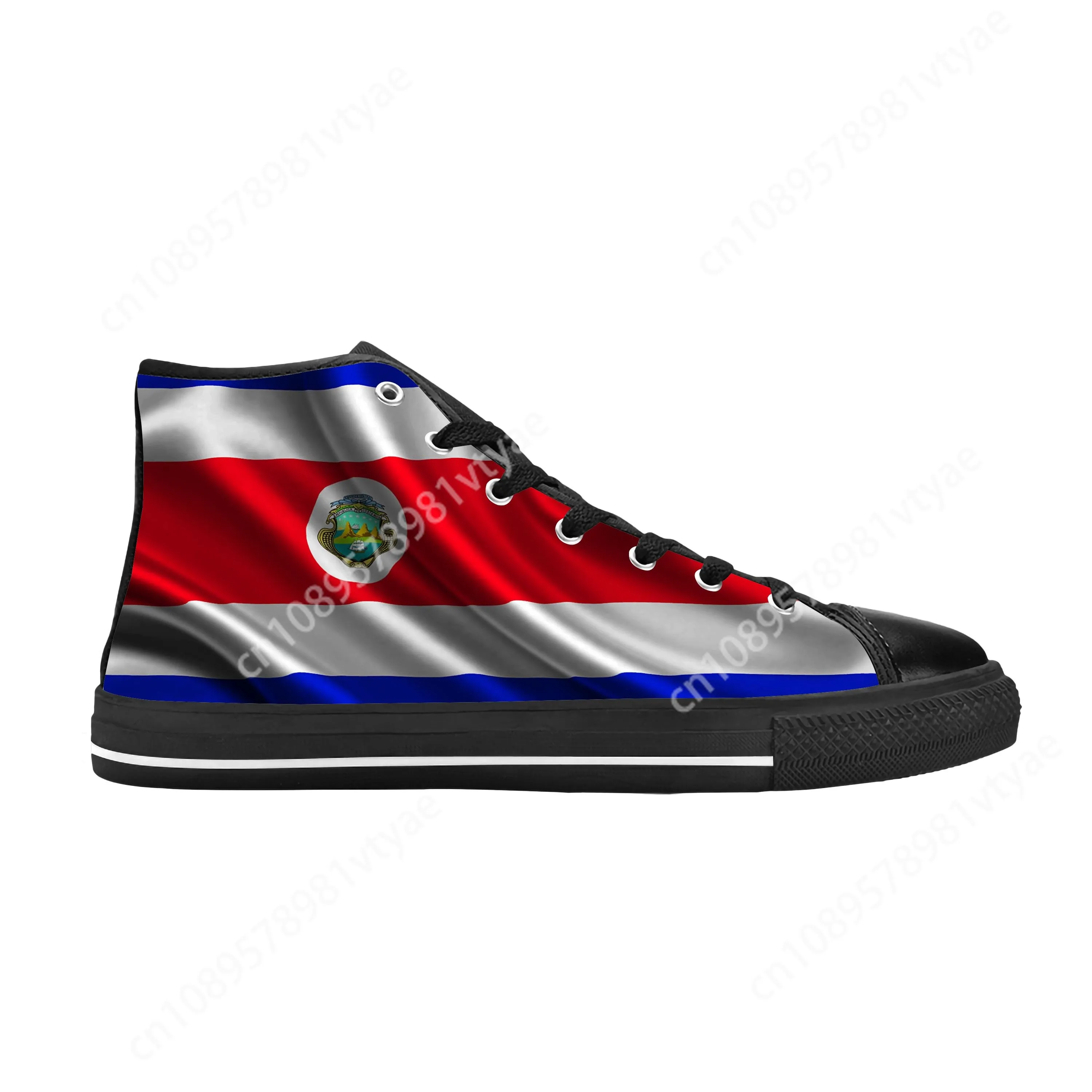 

Hot Costa Rica Rican Flag Patriotic Pride Fashion Casual Cloth Shoes High Top Comfortable Breathable 3D Print Men Women Sneakers