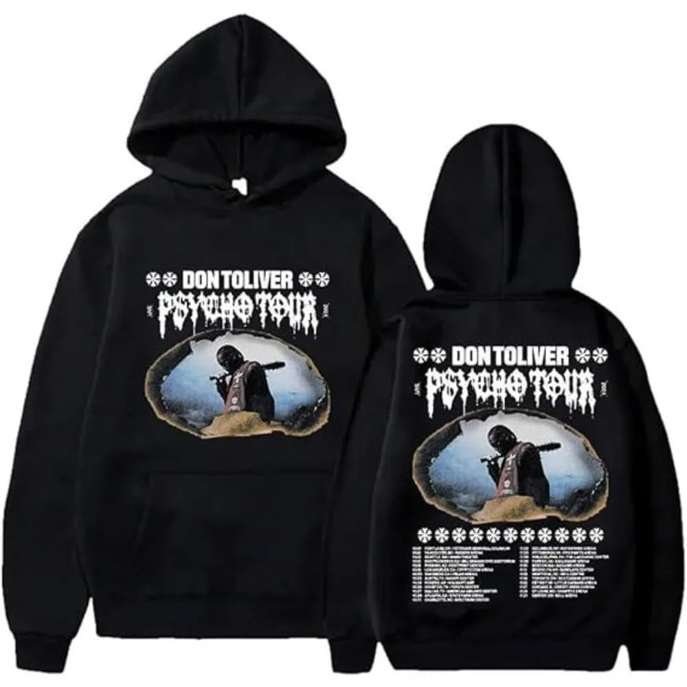 Don Toliver Psycho Tour Merch Hoodies Unisex Hooded Sweatshirt Casual Clothing