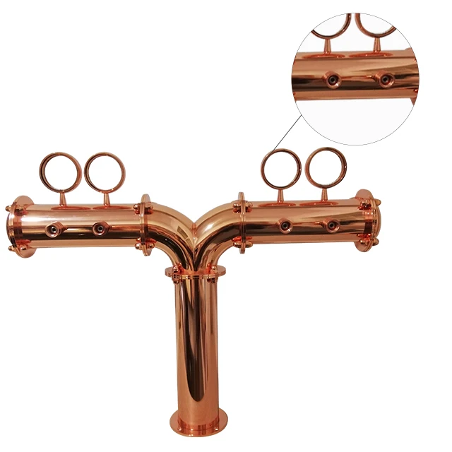 Y Shape 2/3/4/5/6/7 Factory Stainless Steel Beer Column  Tap  Beer Tower in Drink Dispenser - view 2