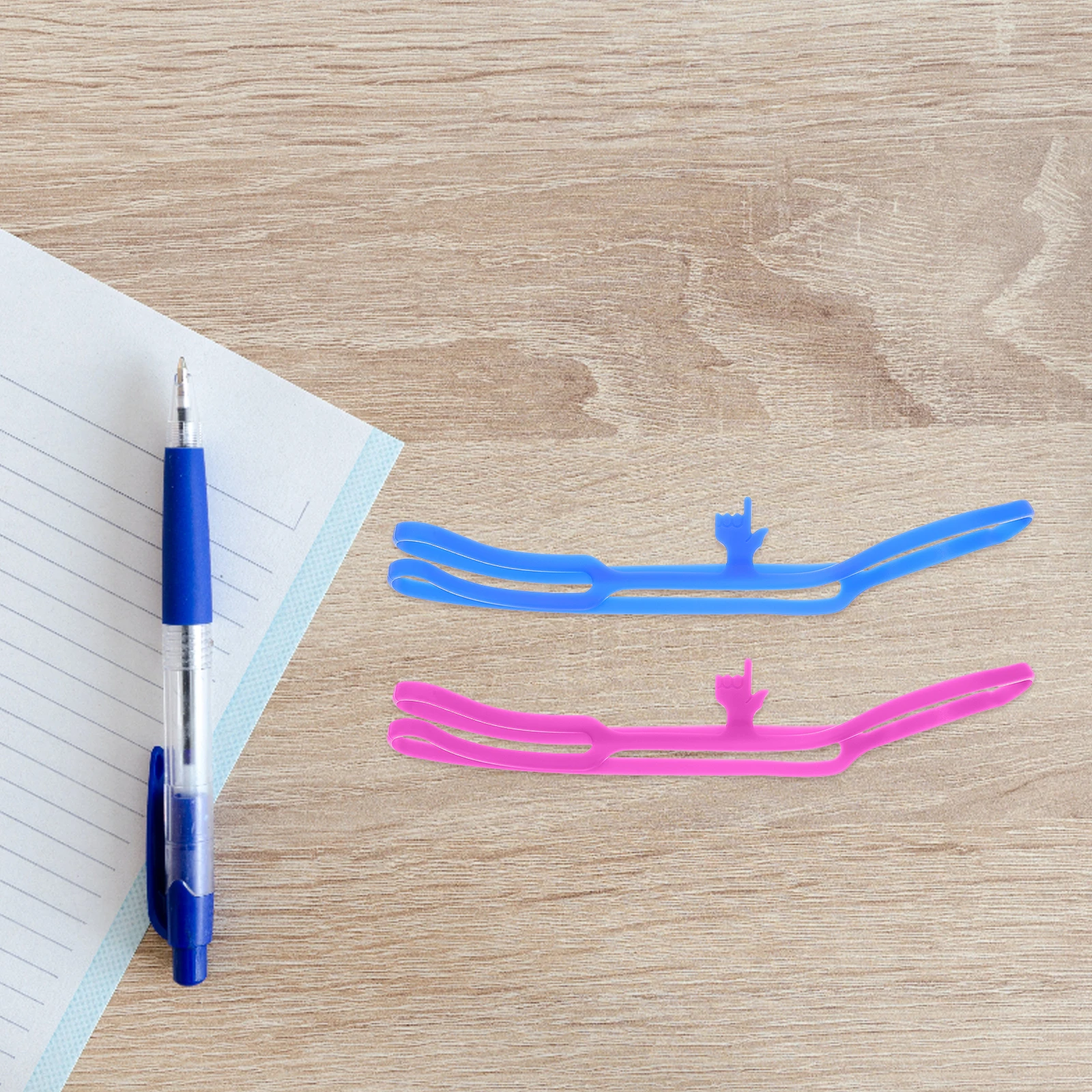 

3pcs Silicone Bookmarks Cute Cartoon Stationery Gifts Silicone Book Marks 40cm Elastic Fits Books 20 30cm Student Supplies