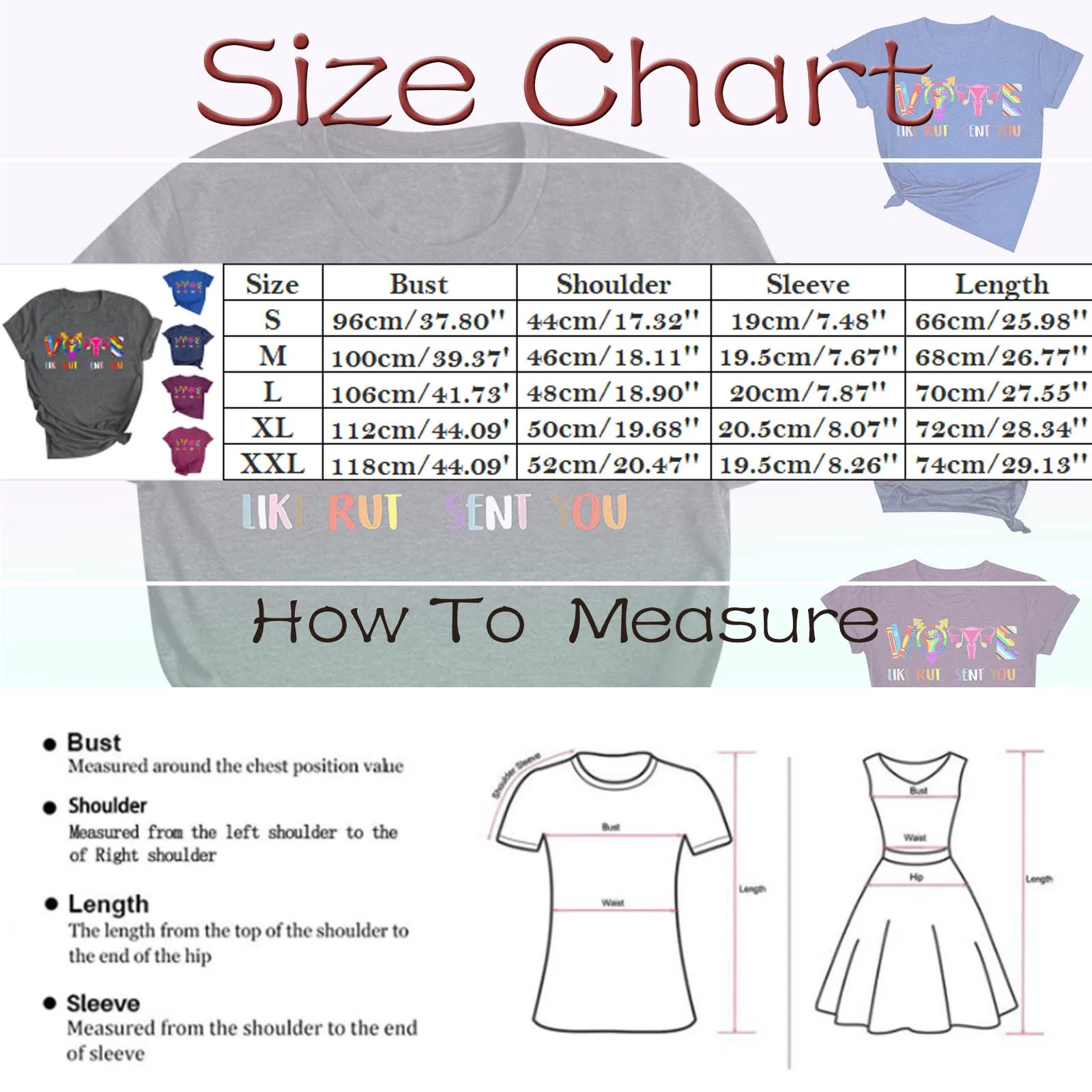 Oversize Back To School Y2k T-Shirt Women'S Baggy Colorful Printed Short Sleeve Tees Vote Like Rut Sent You Graphics T-Shirt