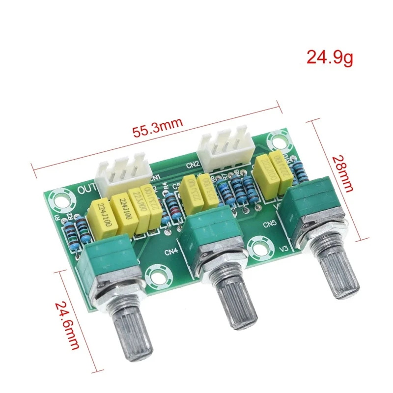 Placa frontal de sintonización pasiva XH-M802, ajuste de graves altos y bajos, producto terminado de grado audiófilo HIFI