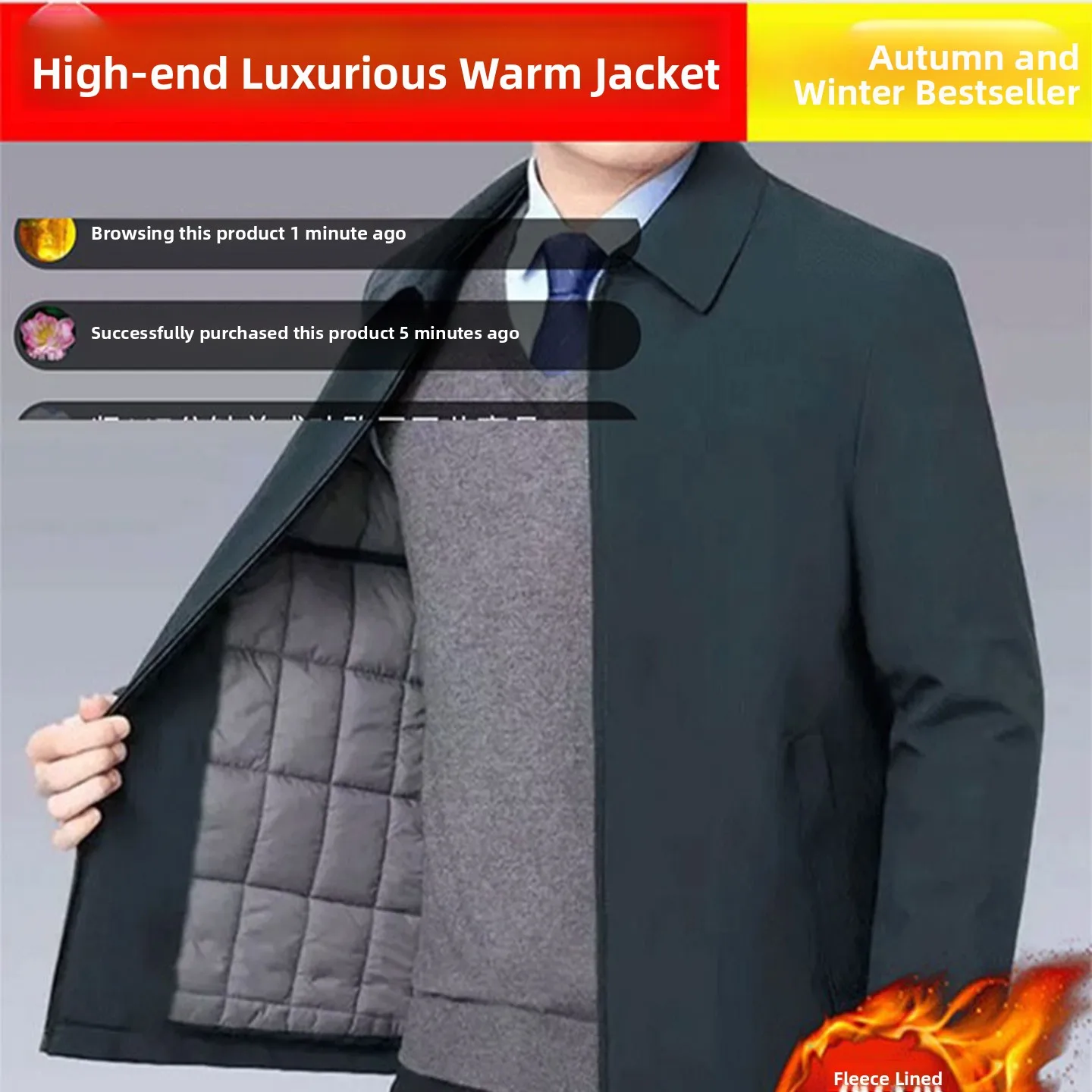 

Paul Emeris Men's Pilot Jaet Casual Busin Cotton Coat Warmth Winter Outerwear Loose Fit Long Sve Zipper Closure