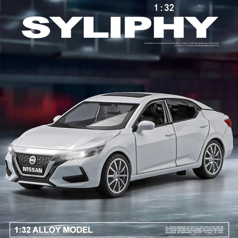 

Simulation 1:32 Nissan SYLPHY Alloy Car Model Sound Light Collective Home Decor Voiture Miniature Kids Boys Toys Vehicles Gift