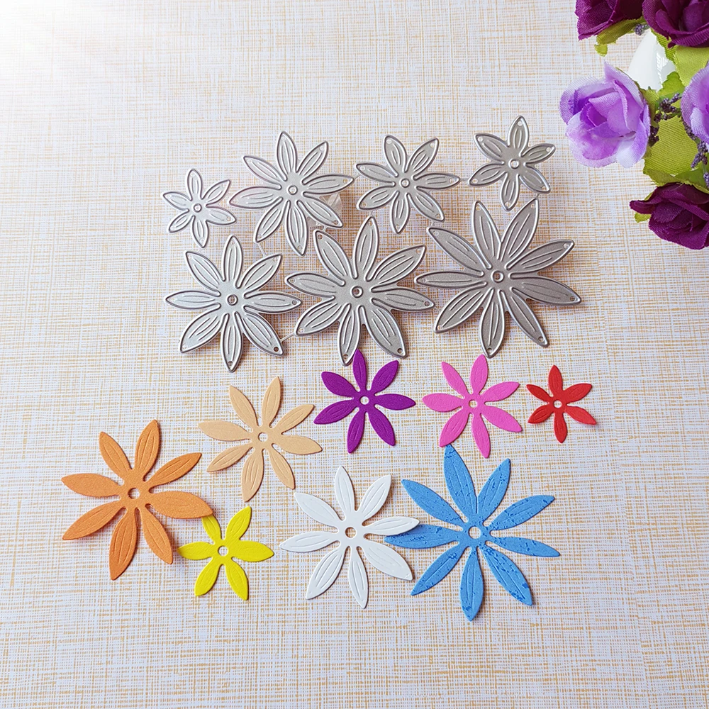 New irregular flowers with 7 specificat cutting dies scrapbook decoration embossed photo album decoration card making DIY crafts