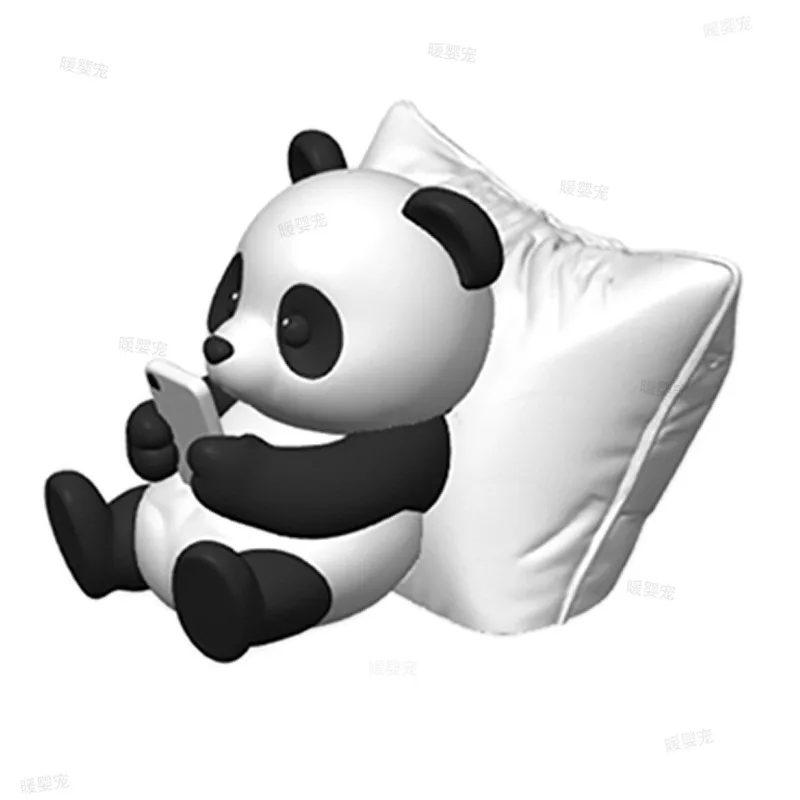 Car Pendant Panda Sculpture Ornament Desktop Office Decoration Car Decor Creative Animal Model Collectible Figurines Ornament