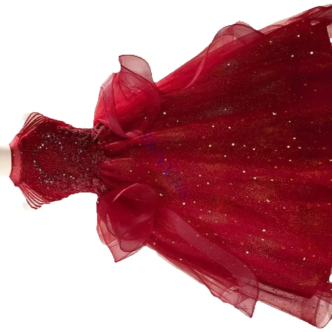 

Customized Christmas Holiday Girls Birthday Princess Dress for Model Show Host Piano Recital Performance Party P