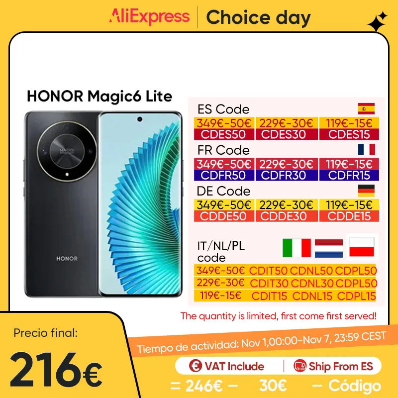 HONOR Magic6 Lite 5G Smartphoe 6.78