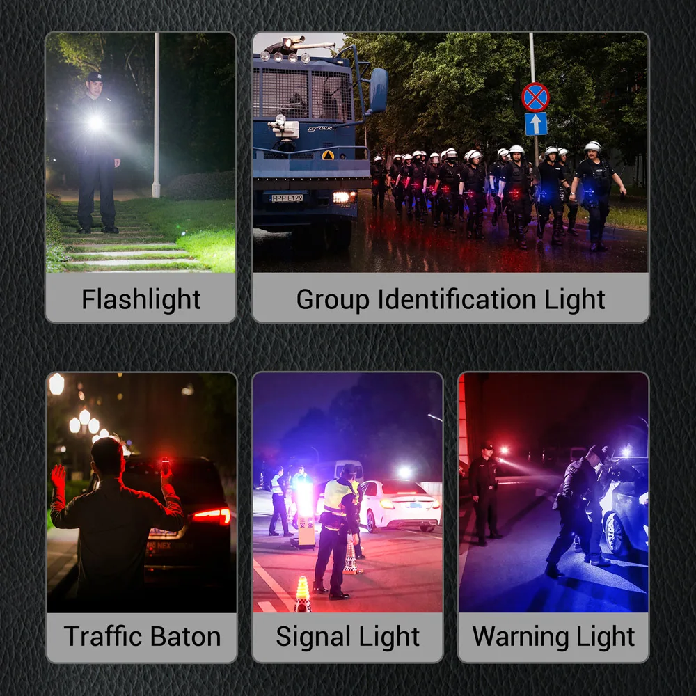 Nextorch P83 1300 lumen LED flashlight red blue flash outdoor high brightness small security patrol duty torch USBC rechargeable