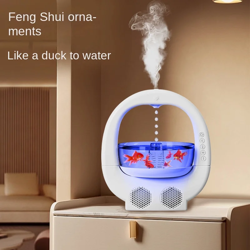 2024 New Anti-Gravity Humidifier Home Desktop Creative Aroma Diffuser with Bluetooth Speaker 3-in-1  увлажнитель воздуха  제습기