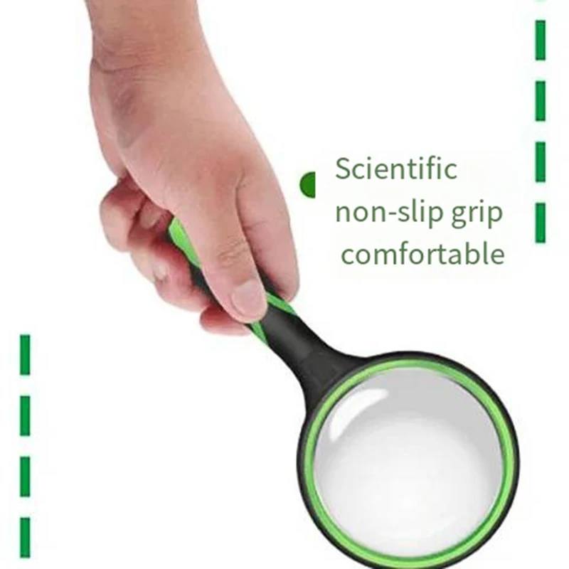 10-fache Lupe für Kinder, Senioren, tragbare Leselupe, 50 mm Vergrößerungslinse zum Lesen von Wissenschaft, Naturerkundung – Detail 3