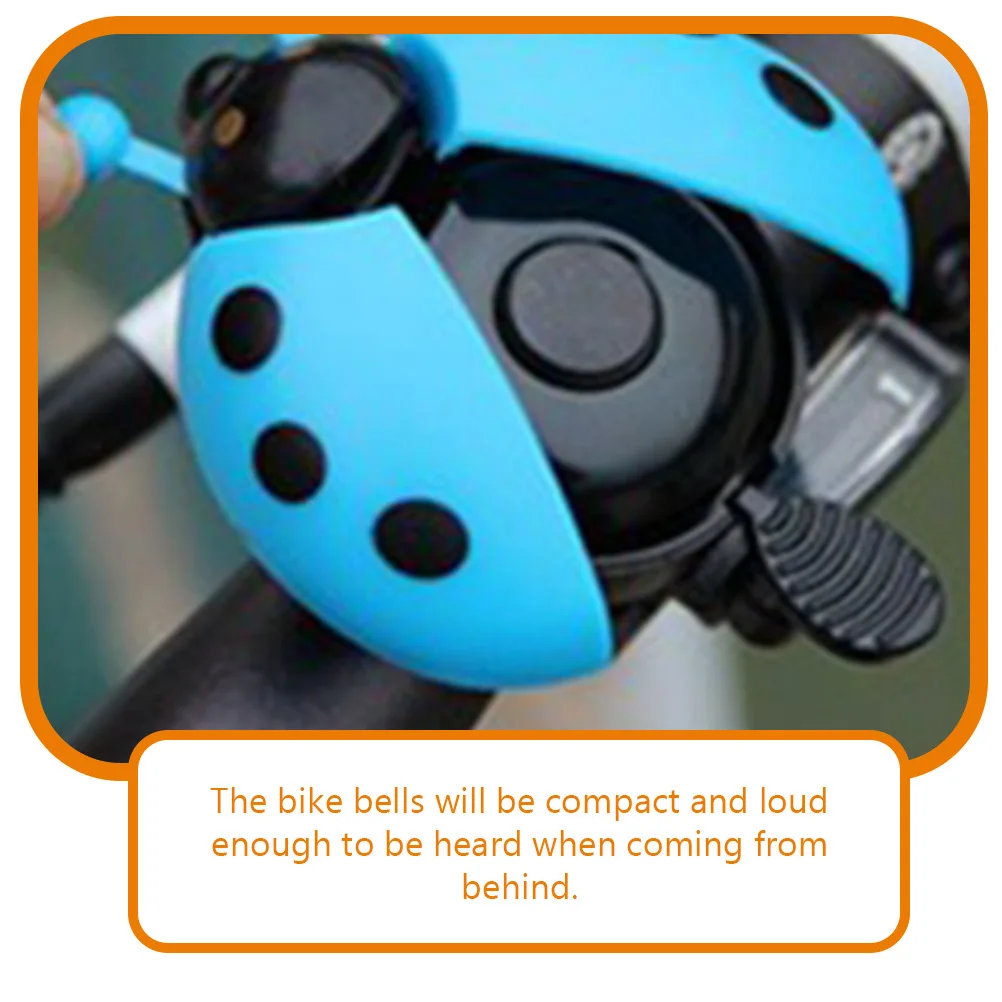 

2Pcs Bicycle Bell Ladybug Design Loud Clear Ring Cycling Handlebar Bell Bike Accessories for Kids Boys Girls Bike Horn