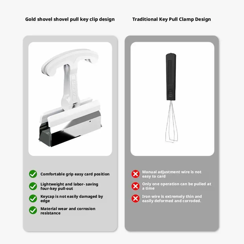 Universele Keycaps Remover Key Puller Removal Tool Mechanisch toetsenbord Key Caps Groot formaat Puller Remover PC Repair Cleaning Tool