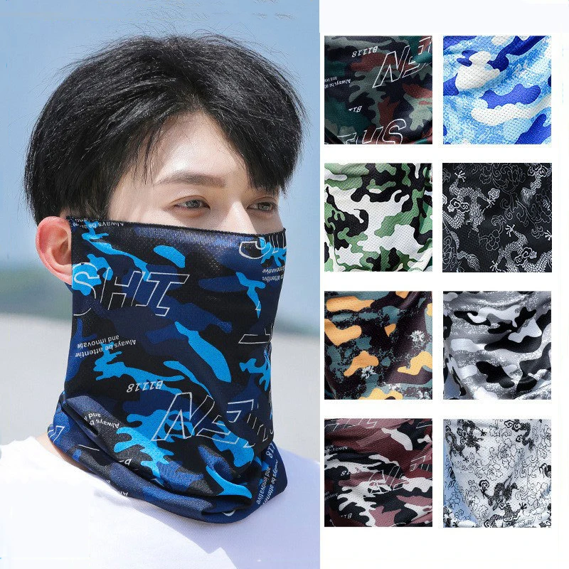 Multi-purpose Turban Riding Scarf Cycling Bandana Men Women Neck Cover Sunscreen Ice Silk Outdoor Fishing Hiking Headwear Mask