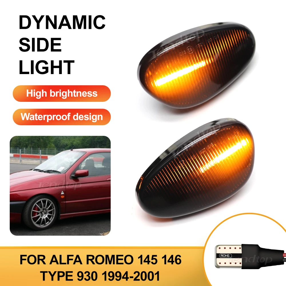 For Alfa Romeo 145 146 Type 930 1994-2001  LED Sequential Lamp Dynamic Blinker Indicator Side Marker Turn Signal Light
