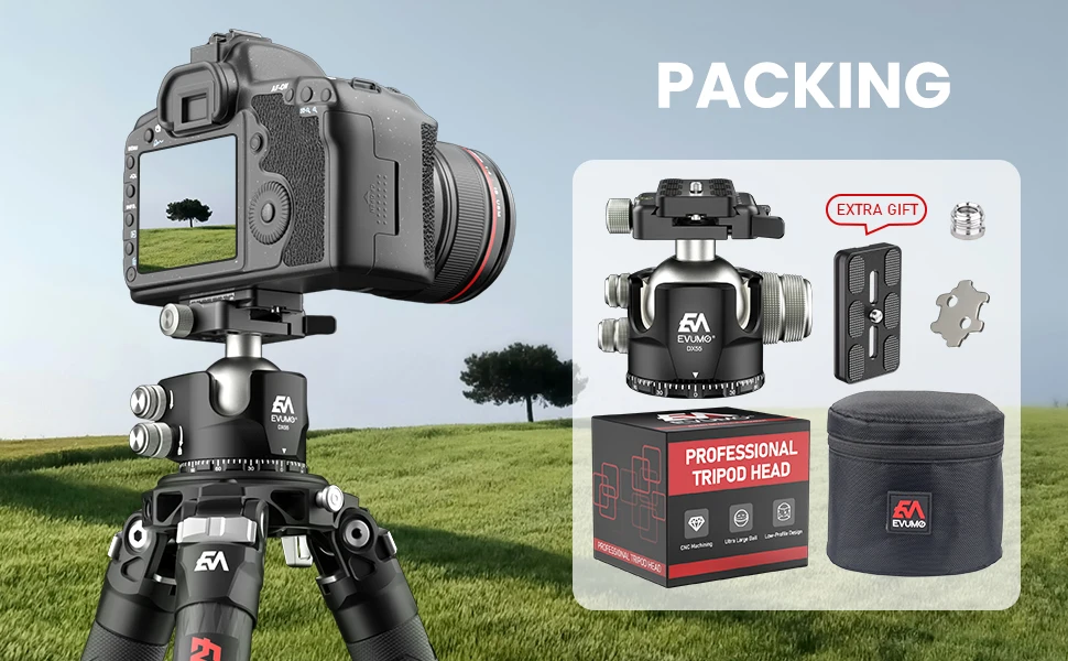 Rotule 55mm CH55 Pour Trépied – Charge Max 40kg – Panoramique 360° – Robuste – Neuve